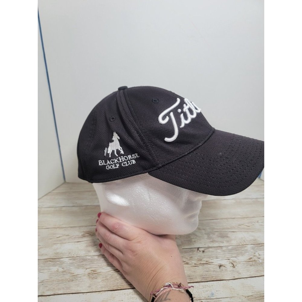 Titlest New Era Black Horse Golf Club White Hall, MD Black White Hat L XL EUC